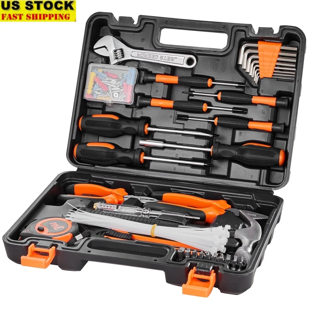 

Набор бытовых инструментов из 216 предметов, прочные стальные ручные инструменты с футляром для переноски, домашний ремонт, проекты «сделай сам», техническое обслуживание автомобиля