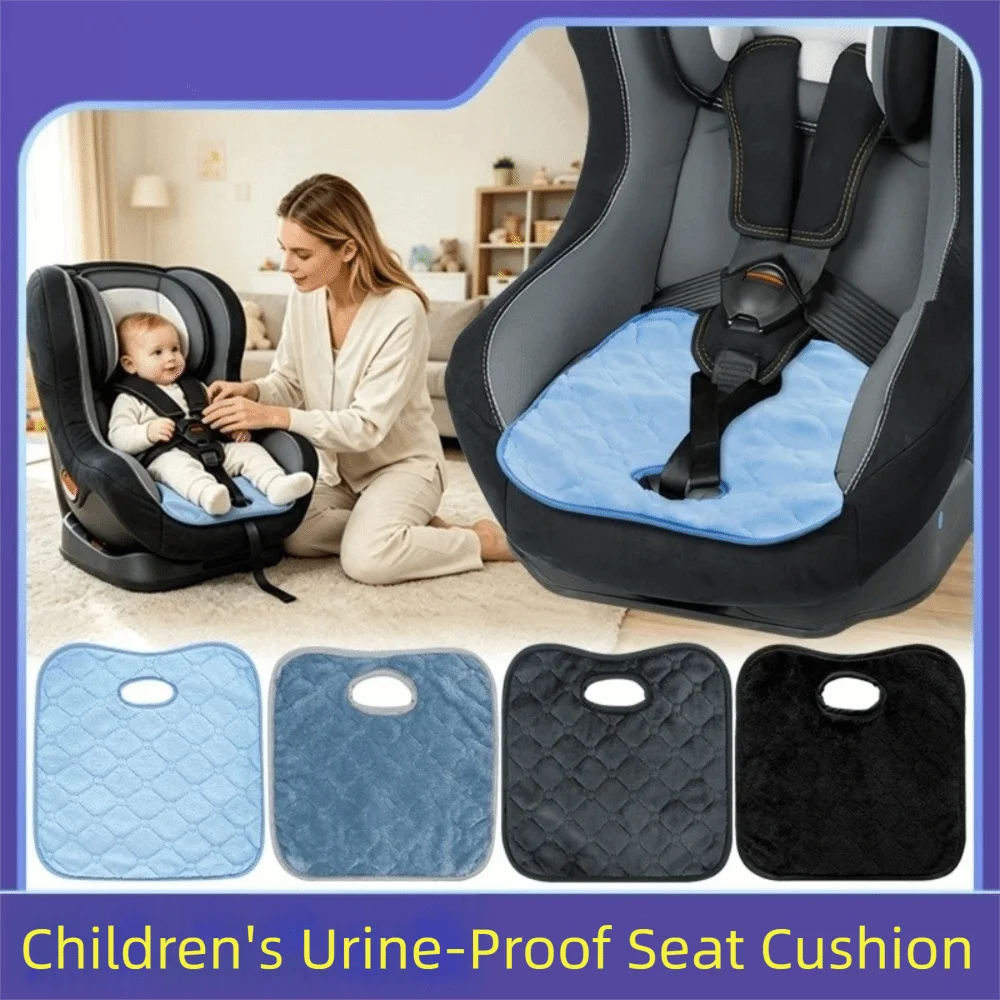 Waterproof Kid Car Seat Liner Reusable Soft Flannel Infant Stroller Seat Protector 4-Layer Leakproof Breathable