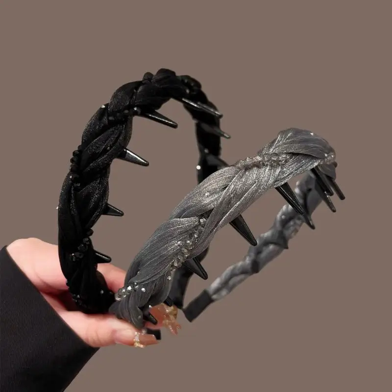 

Mesh Fairy Pleated Bubble Headband - Light Luxury Non-Slip Grip Hairband with Elegant Texture, 1/2Pcs Women‘s Hair Accessory Set