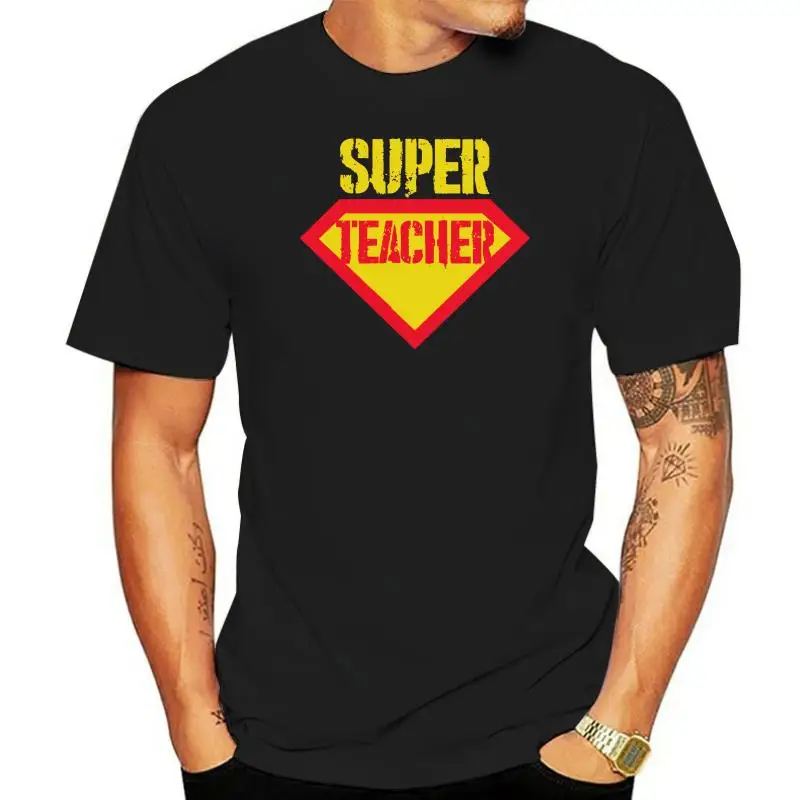 Super Teacher T-Shirt Power Womens Teaching Gift Love Adult  Kids Tee Top