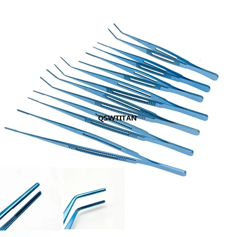 티타늄 혈관 집게 눈꺼풀 도구 심장 해부용 집게 평평한 손잡이 무손상 수술용 핀셋