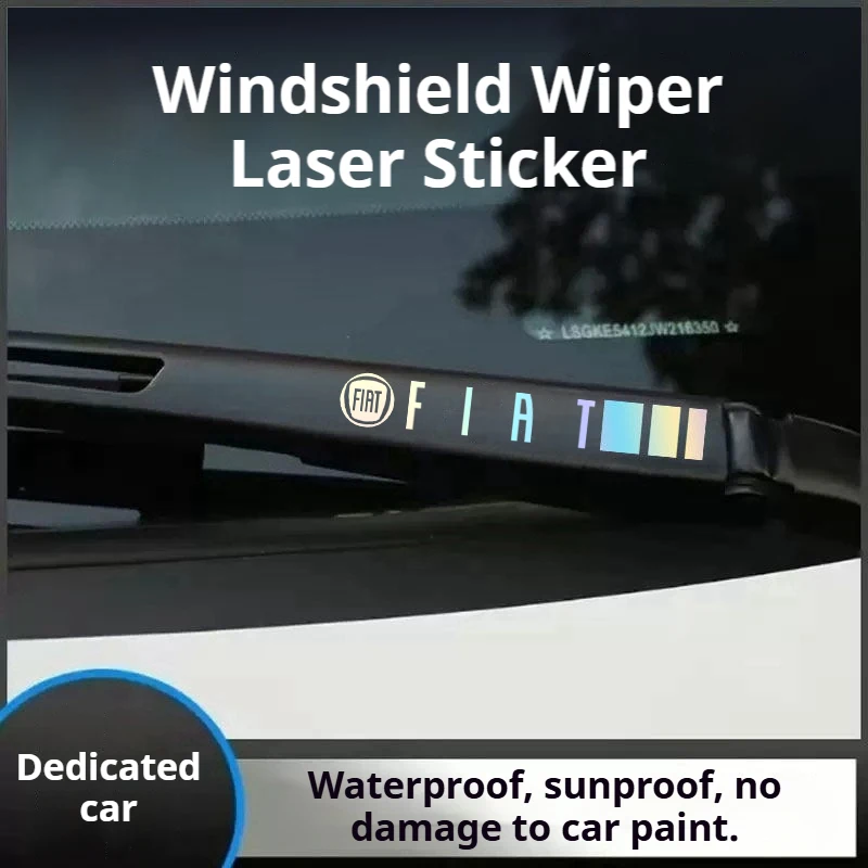 4Pcs  Car stickers, window wiper decorative stickers, laser waterproof, suitable for Fiat Stilo Abarth 500 Ducato Tipo FR Punto