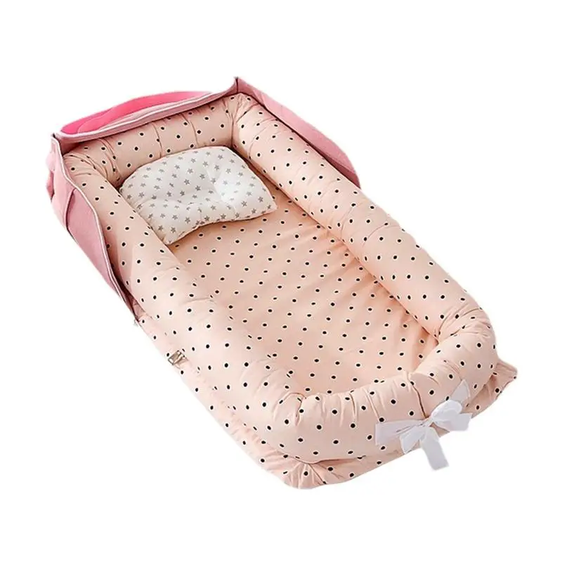 

Baby Nest Soft Crib Baby Lounger Nest Breathable Baby Floor Seat Cover Newborn Lounger Cover Baby Shower Gifts For 0-12 Months