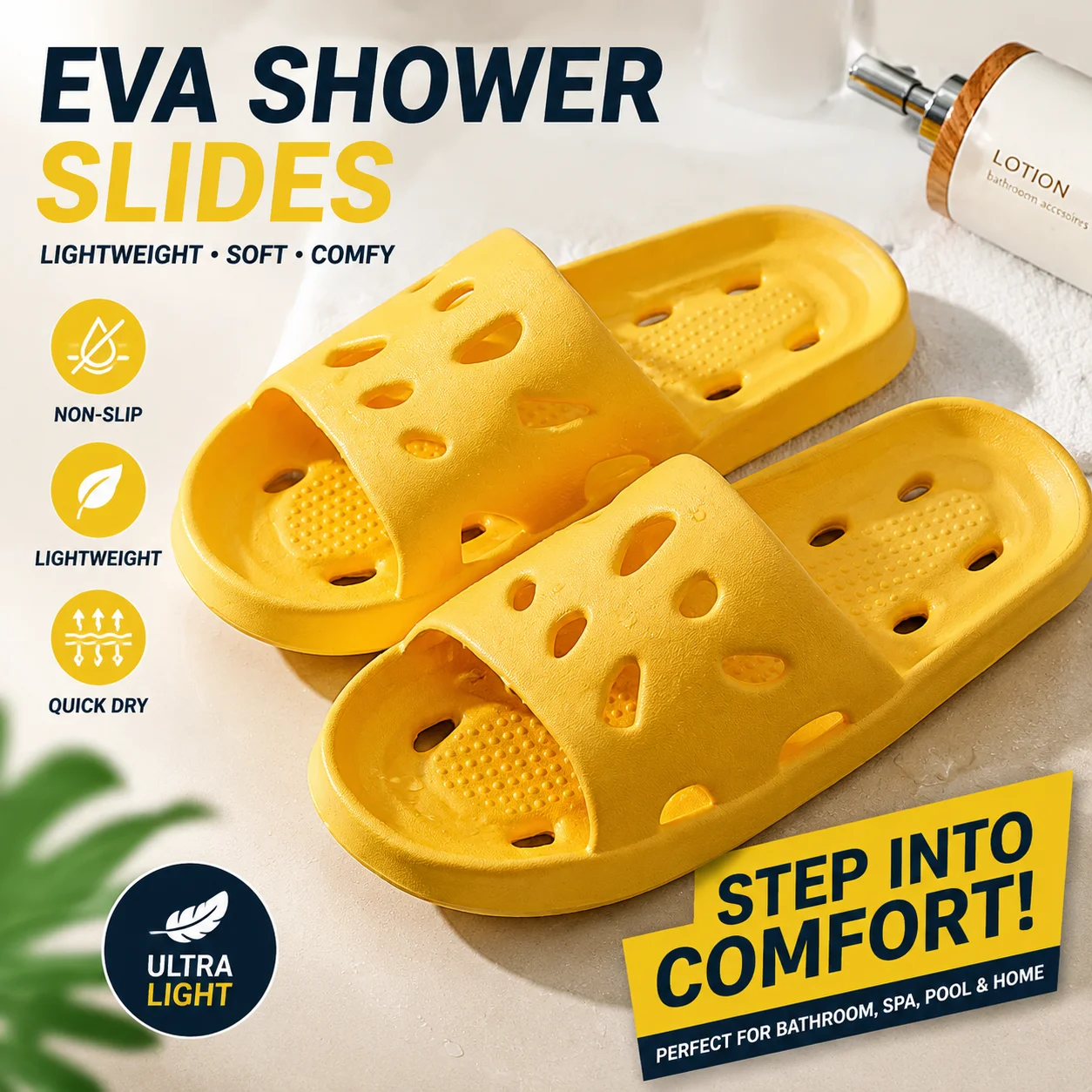 Slippers Men Bathroom Water Leaky Slippers Summer Women Home Couples Non-slip Indoor Home Waterproof Sandals Super Light