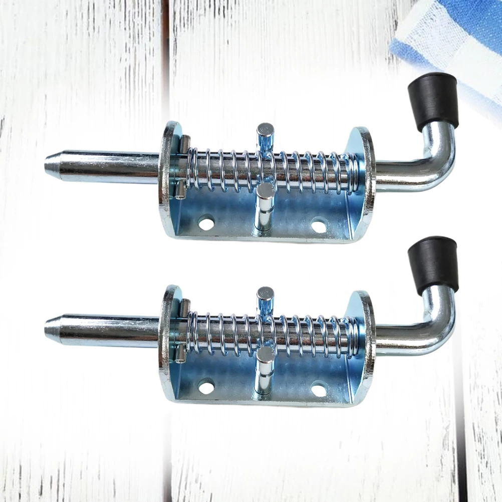 

2 Pcs Cabinet Door Latch Right Galvanized Iron Buckle Window Sliding Bolt