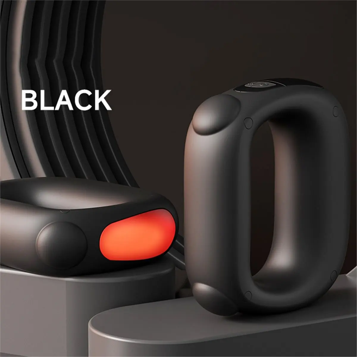 3dリングマッサージャー（温熱＆振動機能付き）-携帯型コードレス筋肉リラックス器（深部組織マッサージ用）type-c急速充電