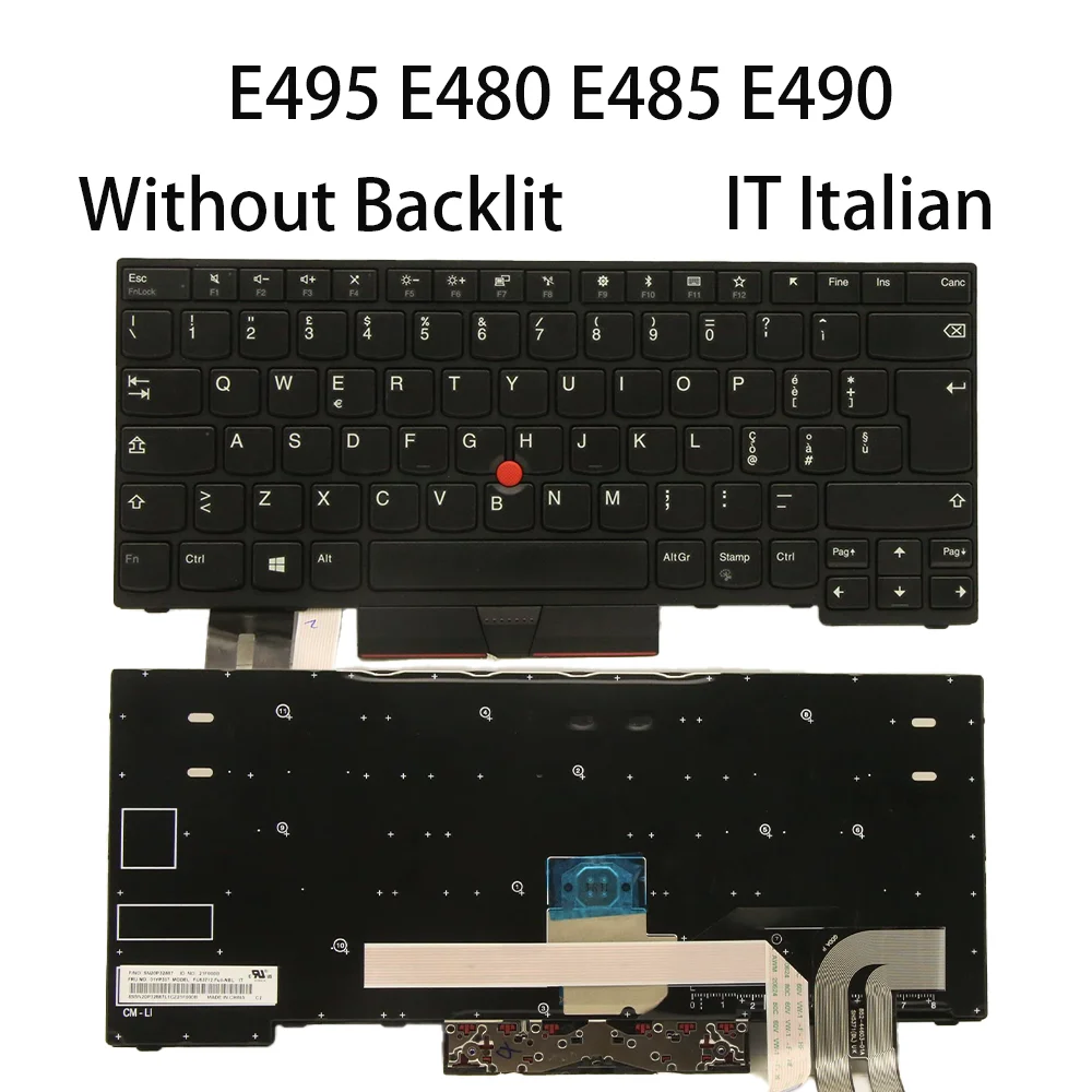 

Новая итальянская клавиатура IT для Lenovo ThinkPad E495 E480 E485 E490 T480S T490 T495 P43S L480 L490 L380 L390 Yoga без подсветки