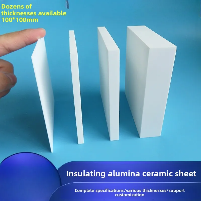 Customized 100x100mm alumina ceramic sheet 107m insulated heat sink 96 high temp resistant