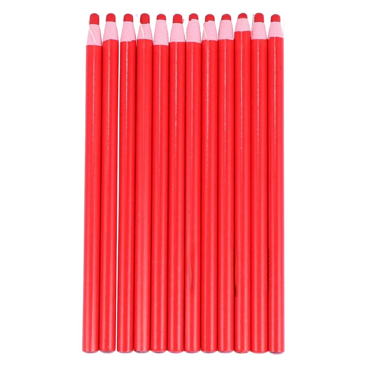 12Pcs Strippable China Marker Suit Tailor Chalk Crayon Sewing Embroidery Pen Hidden Leather Fabric Mark Red