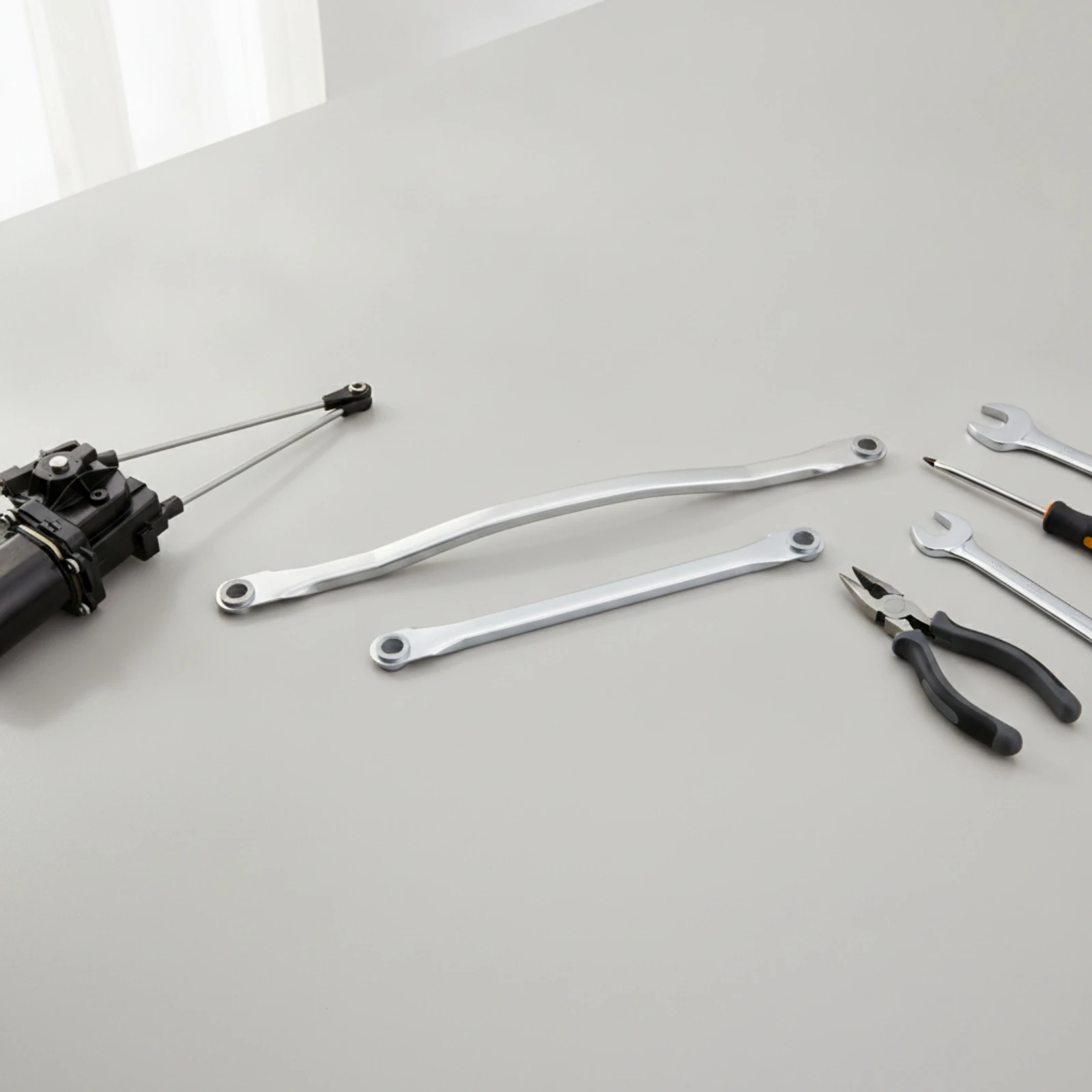 2 Pieces Wiper Linkage Repair Arms Steel Windshield Wiper Linkage Rods Hardware Long-Lasting Long-Lasting for Car Owners
