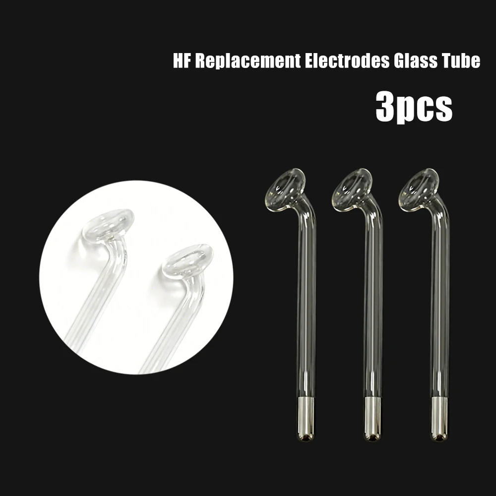 3pcs High Frequency Replacement Electrodes Glass Tube Facial Electrotherapy Wand Acne Spot Remover Beauty Device
