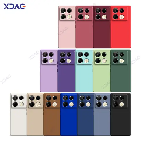 Luxury Dual Liner Protective Cases for Infinix Note 40 30 Pro 4G 5G Full Shockproof Phone Cover Square Liquid Silicone Coque Bag