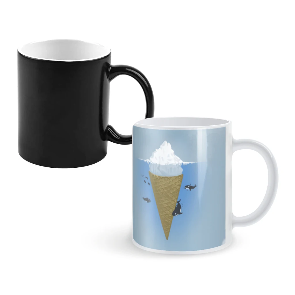 

Hidden Part of IcebergsCoffee Mugs And Mug Creative Color Change Tea Cup Ceramic Milk Cups Novelty Gifts
