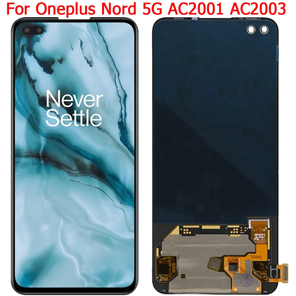 

New Original For Oneplus Nord 5G AC2003 LCD Screen Display With Frame 6.44" Realme X50 Pro RMX2075 Display LCD Replacement