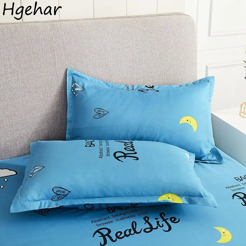 Pillow Case Home Cartoon Printed Casual Pillowcase Household Bedroom Bedding Cover 48*74cm Soft Rectangle Washable Adults New