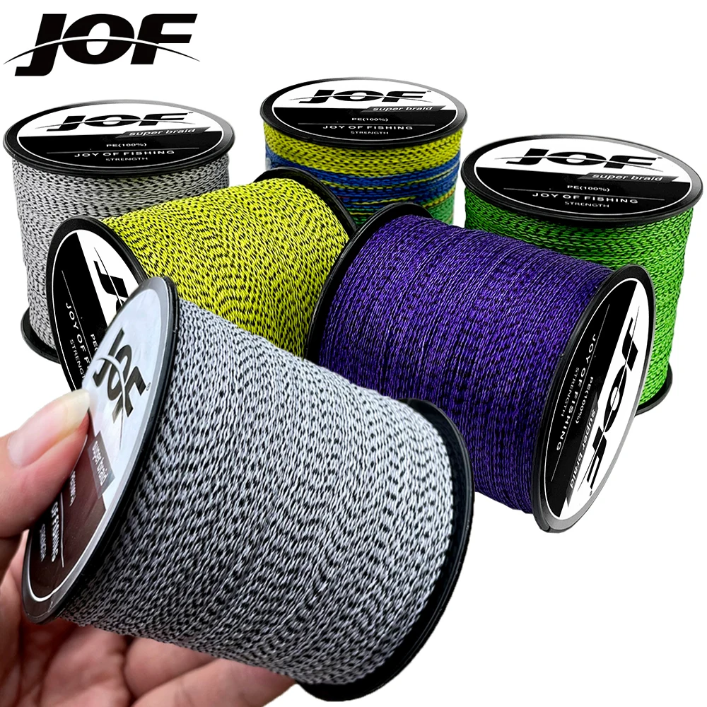 JOF 10-80LB X4 Fishing Lines Invisible Speckled Braided Fishing Line Multifilament Camouflage Super Strong Cord 300M 4kg-36kg