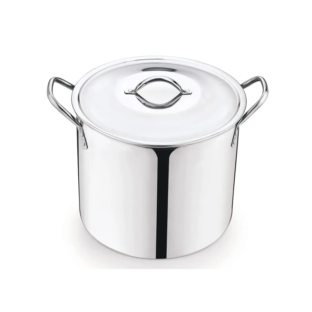

12 Quart Stainless Steel Stock Pot, Silver
