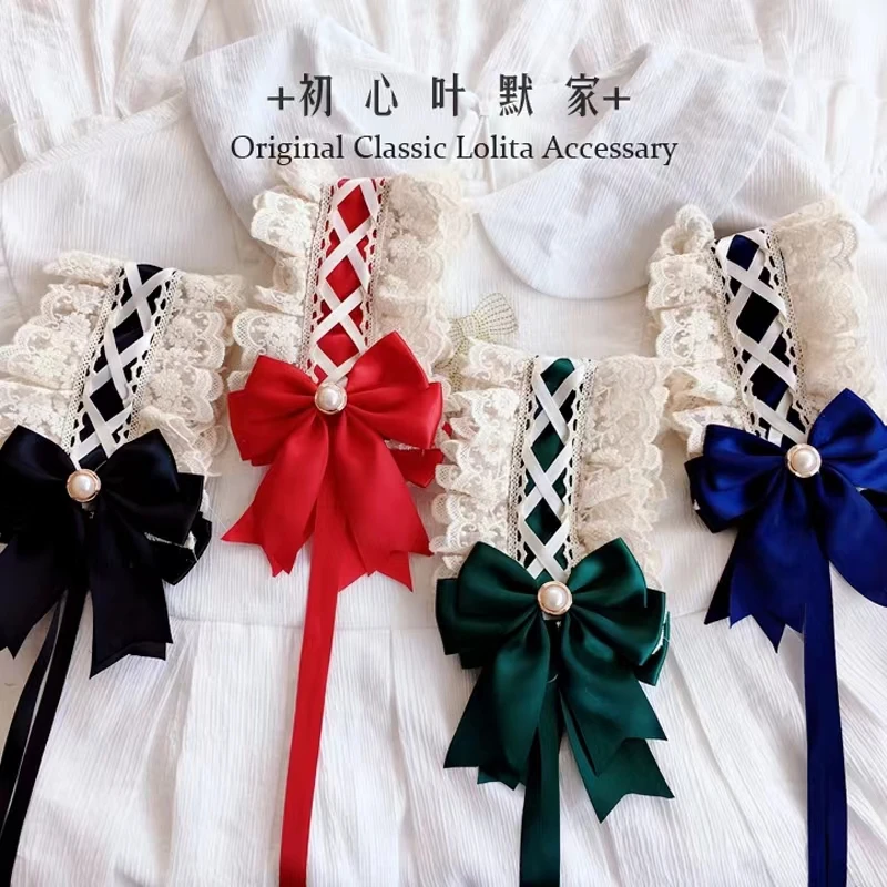 Lolita hair accessories girl lace ribbon Headband Japanese style sweet and cute anime accessories