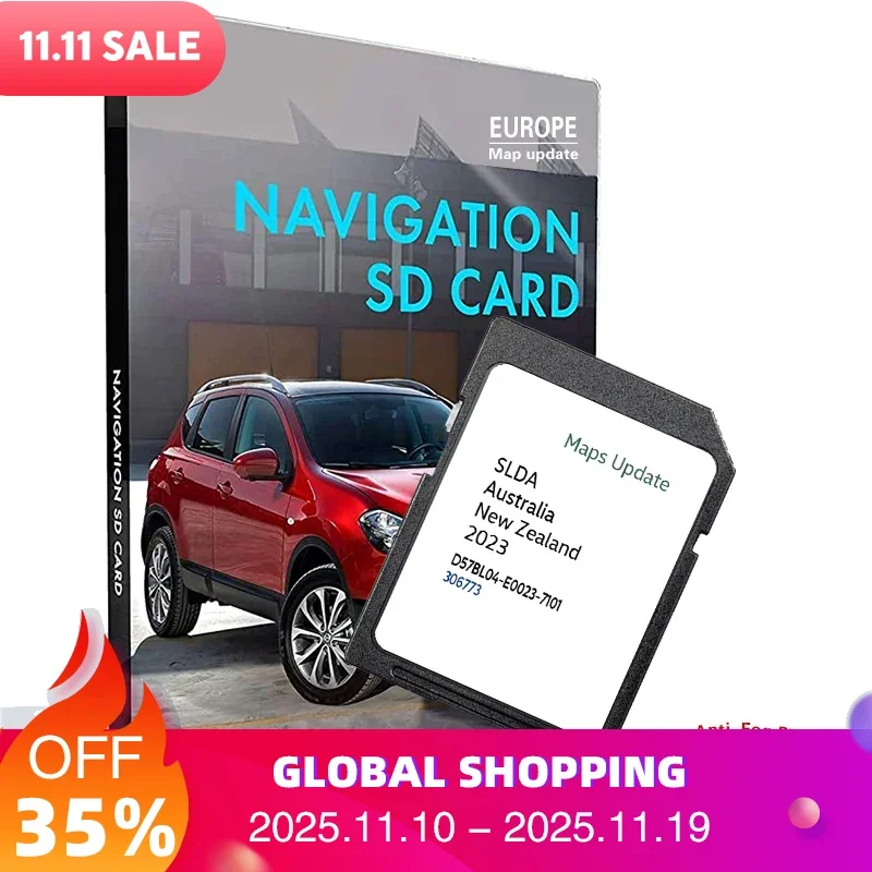 

for Suzuki SLDA Baleno/Ignis/Jimny/SX4/Vitara/Swift Vehicle Update Navigation 2023 Sat Nav SD Card Australia New Zealand Map 8GB