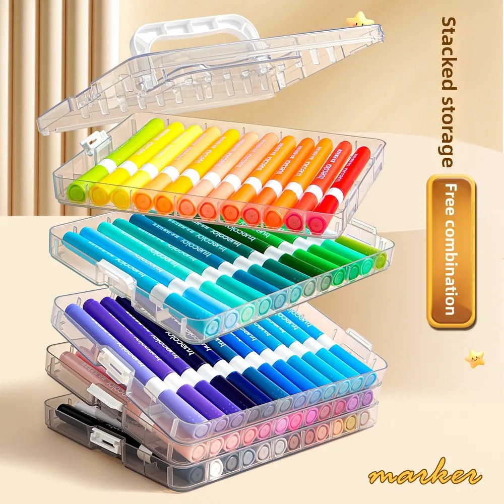 علامات طلاء أكريليك مقاومة للماء مكونة من 12 لونًا، طرف ناعم عديم الرائحة ومقاوم للبهتان، سريع الجفاف ومحمول لمحترفي المجلات الفنية والمسمار