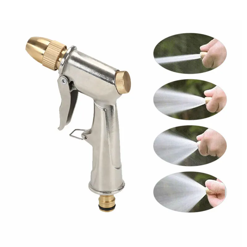 High Pressure Water Spray Gun Metal Brass Nozzle Garden Hose Pipe Lawn Car Wash Sprayer Sprinkler Car Wash Tool Water Guns