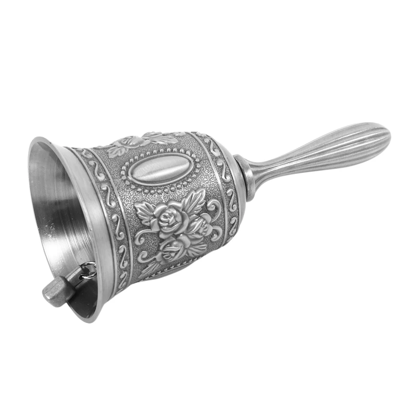 FUFU Handbel, Metal Tone Ring Alarm Hand Hold Service Call Bell Desktop Bell Thee Diner Bell Game Bell, Kerstbel