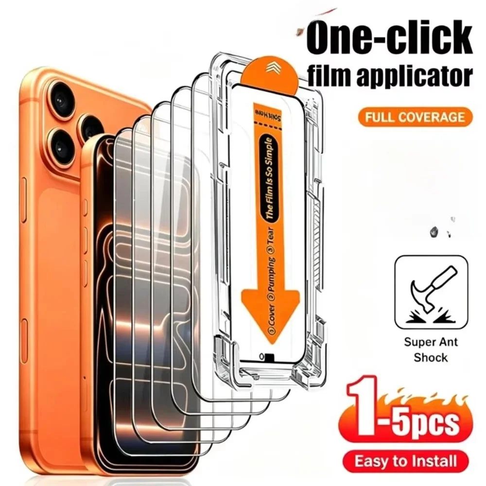 1-5PCS Easy Intalling HD Glass For Samsung S26 Ultra S25 Ultra S26 S23 Plus S24 S25 S22 S20 FE  S25 FE A73 S23 Screen Protector