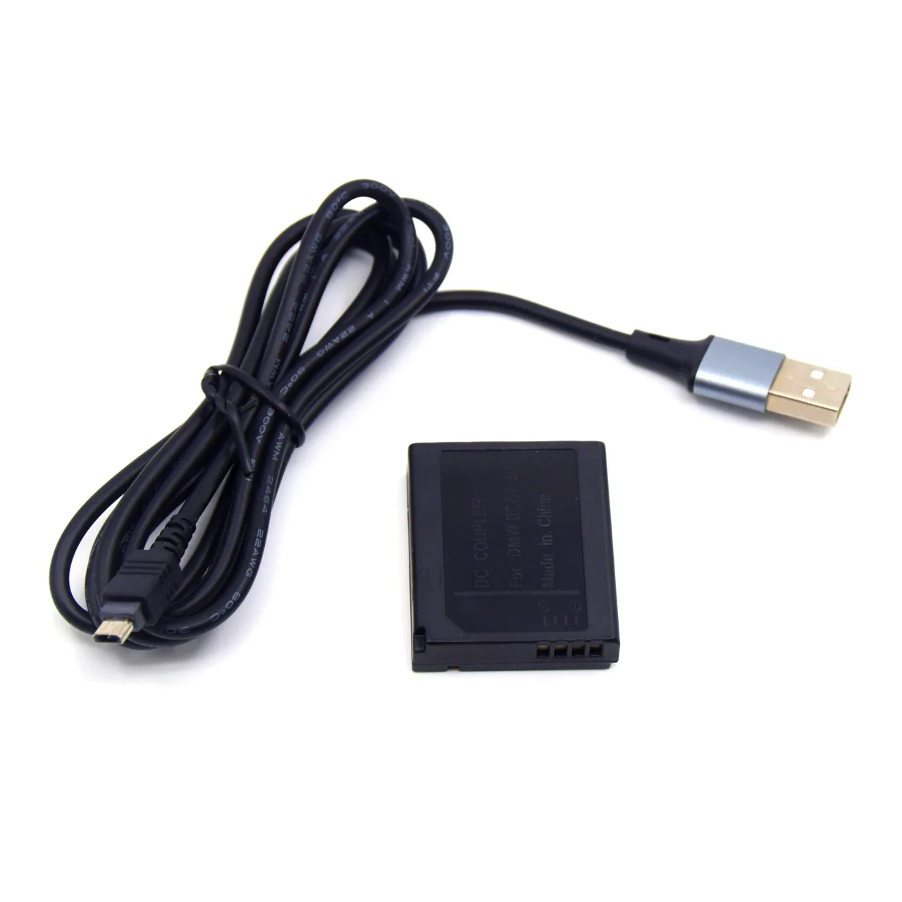 DMW-AC5 Adapter USB Charger Cable DCC7 DC Coupler DMW-BCJ13 Dummy Battery for Panasonic Lumix DMC-LX5 LX5 DMC-LX7 LX7 Camera