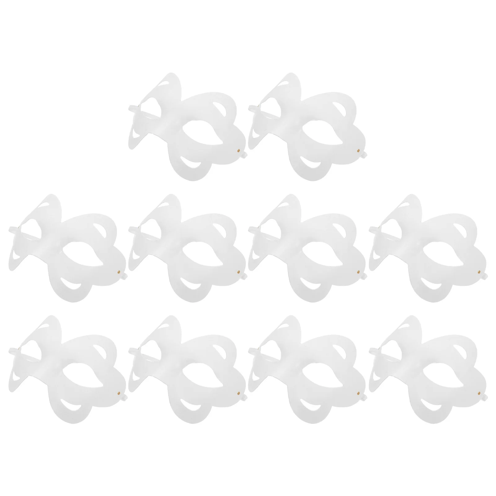 

10 Pcs Hand Painted Mask Diy Animal Unpainted Craft Decorate Your Own Masks Ordinary