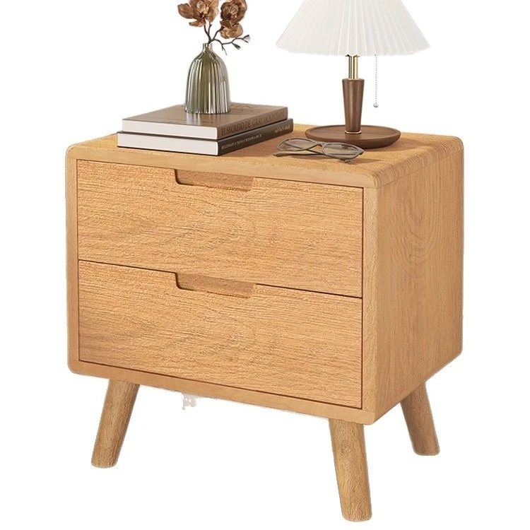 

Pure solid wood bedside table, modern simplicity, household, bedroom bedside storage cabinet