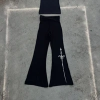 Pantalones Y2K con estampado único y estético, pantalones cómodos de estilo Hip Hop Punk, pantalones de pierna ancha informales Retro góticos para mujer, Emo Girls