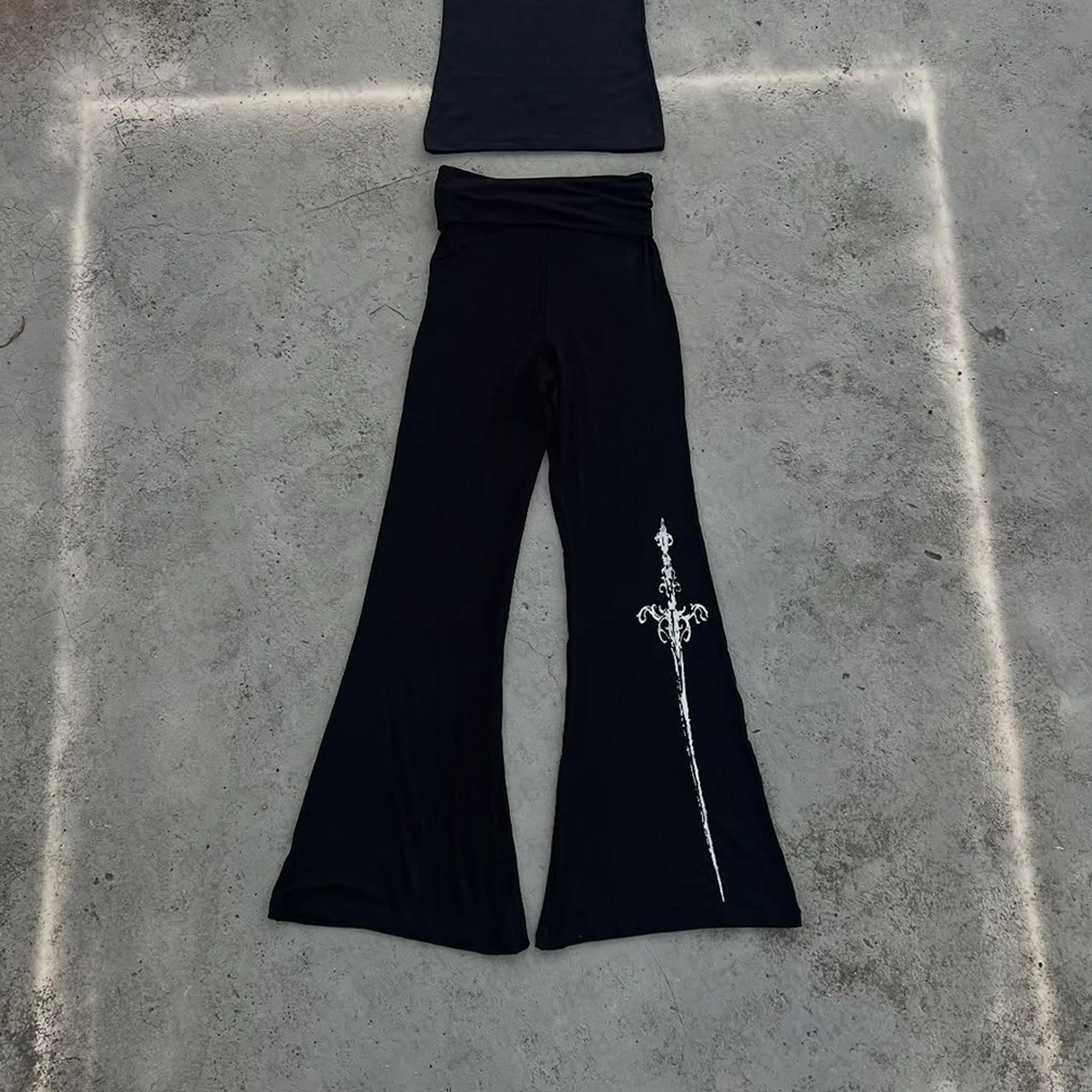 Aesthetic Unique Printed Y2K Pants Hip Hop Punk Style Comfortable Pants Gothic Retro Casual Women's Wide Leg Pants Emo Girls