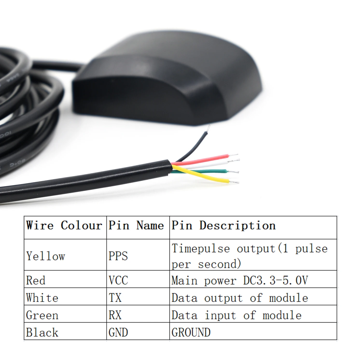 QUESCAN 3.3V 5V Serial TTL 1PPS GPS Module Receiver Arduino NMEA Antenna Receiver 9600 Baudrate TX RX GND VCC PPS,UBX- 7 Chipset