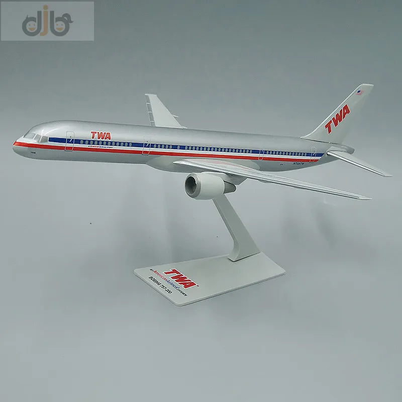 1:200 Aircraft Model Toy Trans World Airlines TWA Boeing 757-200 Miniature Replica