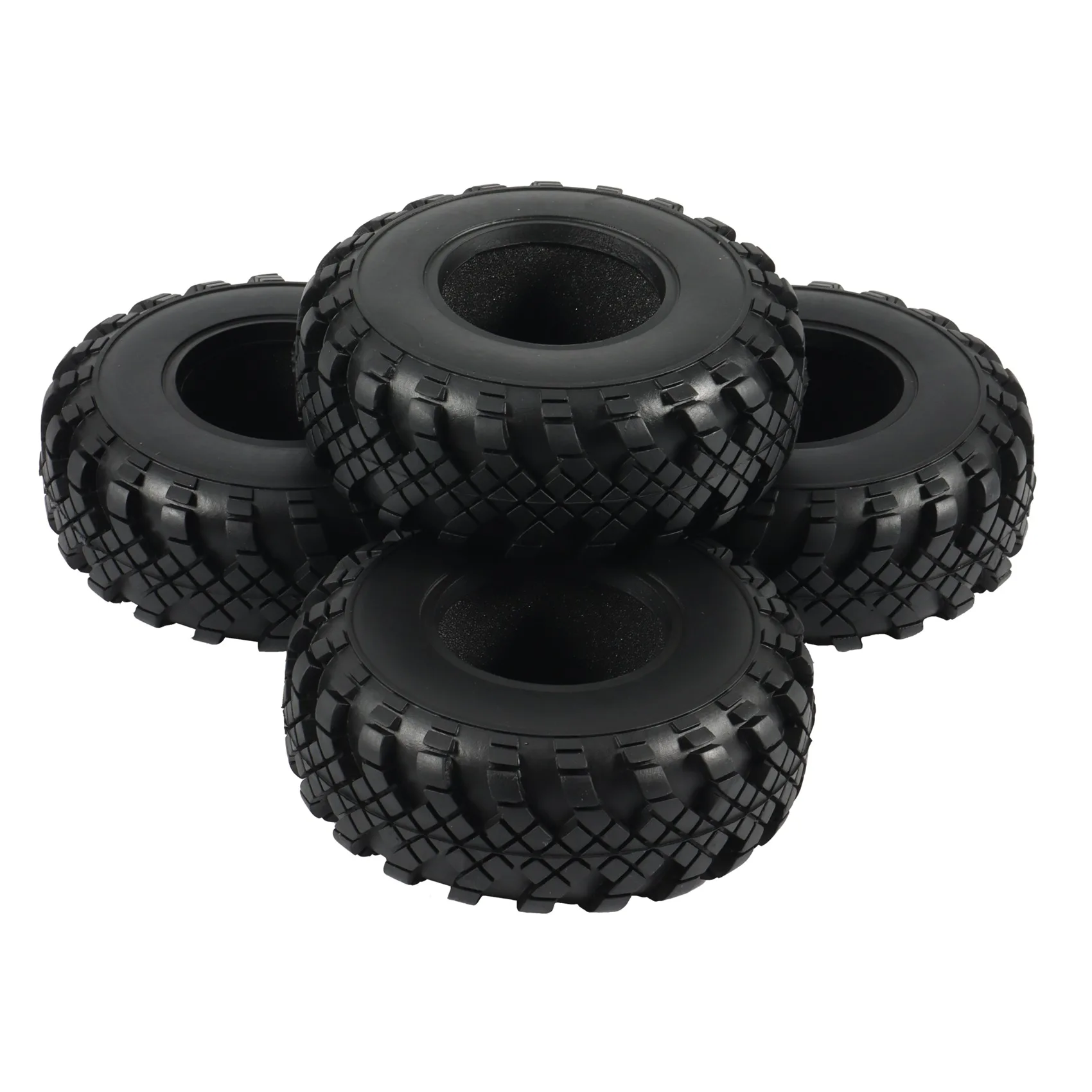 4PCS 130MM 2.2Inch Rubber Wheel Tires Tyre for 1/10 RC Crawler Car Axial SCX10 90046 RR10 Wraith Traxxas TRX4