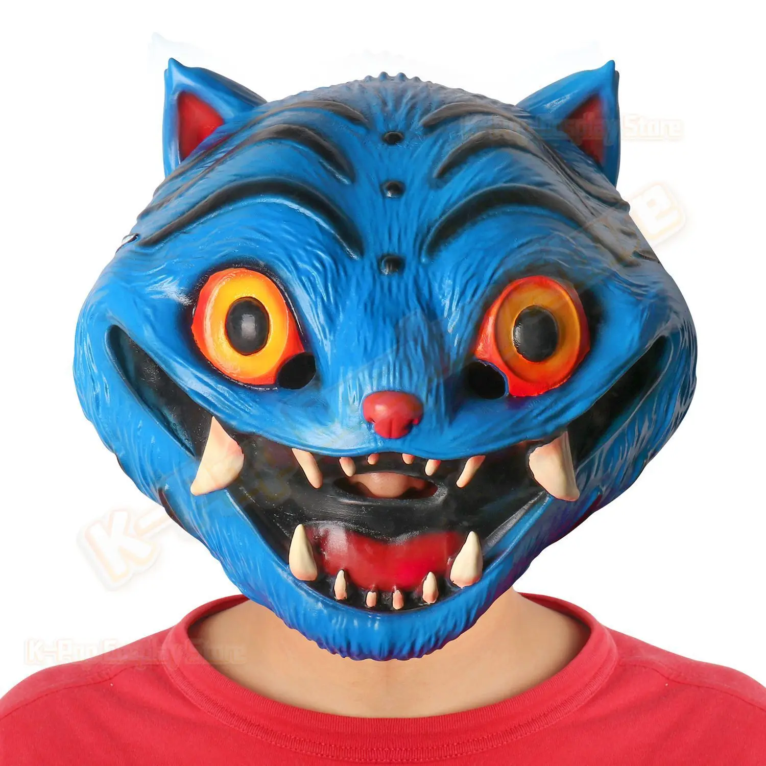 KPop Dem on Hunters Blue Tiger Halloween Maschera in lattice KPOP Girl Group Demon Hunter Copricapo Cosplay Prop per eventi Festa in costume