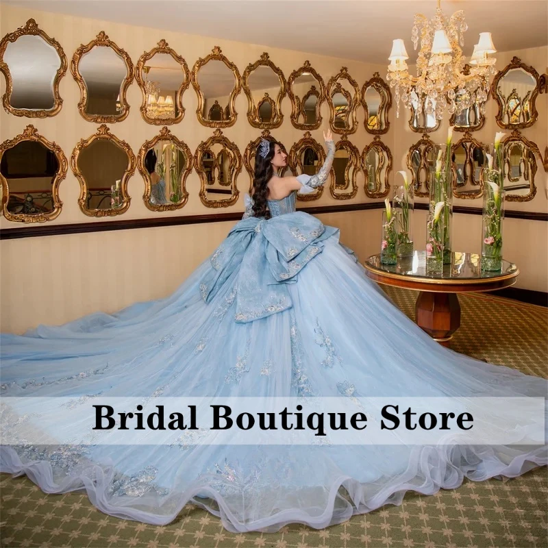 Fancy Quinceanera Dress for Girls with Appliques Off the Shoulder Rhinestones Vestidos Para Quinceanera Customized
