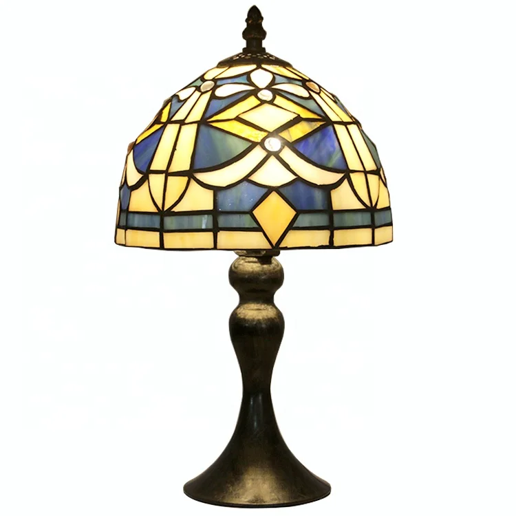 8 Inch Tiffany Table Lamp Individual National Standards Handmade Stain Glass Light  Lights stained glass lamp