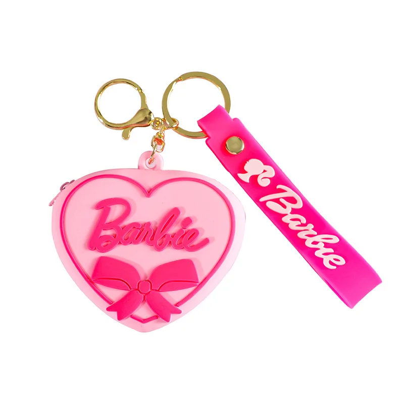 محفظة عملات معدنية على شكل قلب من مينسو كريتيف باربي، سلسلة مفاتيح، قلادة سيارة، حقيبة، سلسلة مفاتيح، قلادة، آلة مخلب