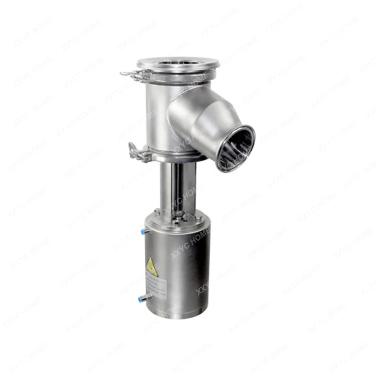 Válvula cotovelo sanitária para bebida láctea, Válvula de assento pneumática