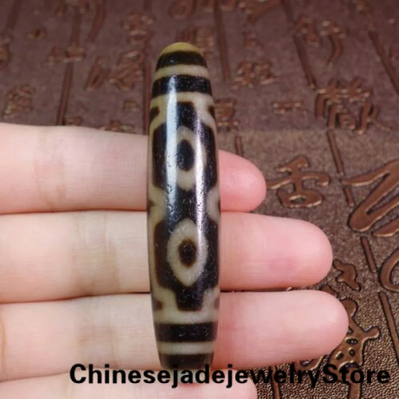 

Ancient Tibetan DZI Beads Old Agate Vajra 4 Eye Totem Amulet Pendant GZI #2196