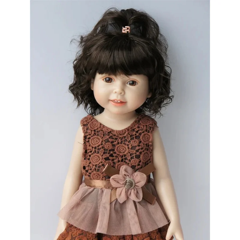 إكسسوارات دمى بجميع الأحجام JD813 شعر مستعار BJD صناعي مجعد وفوضوي نصف مربوط من الموهير