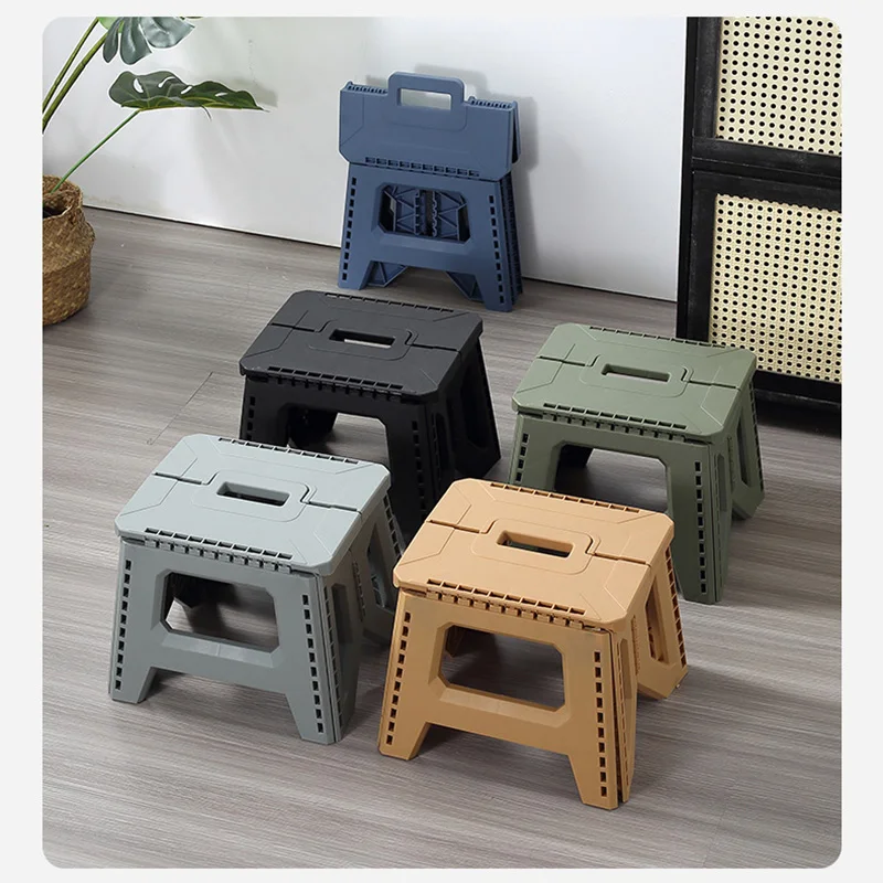 New Folding Stool Integrated Design Lightweight And Thickened Structure Portable For Home Camping And Fishing