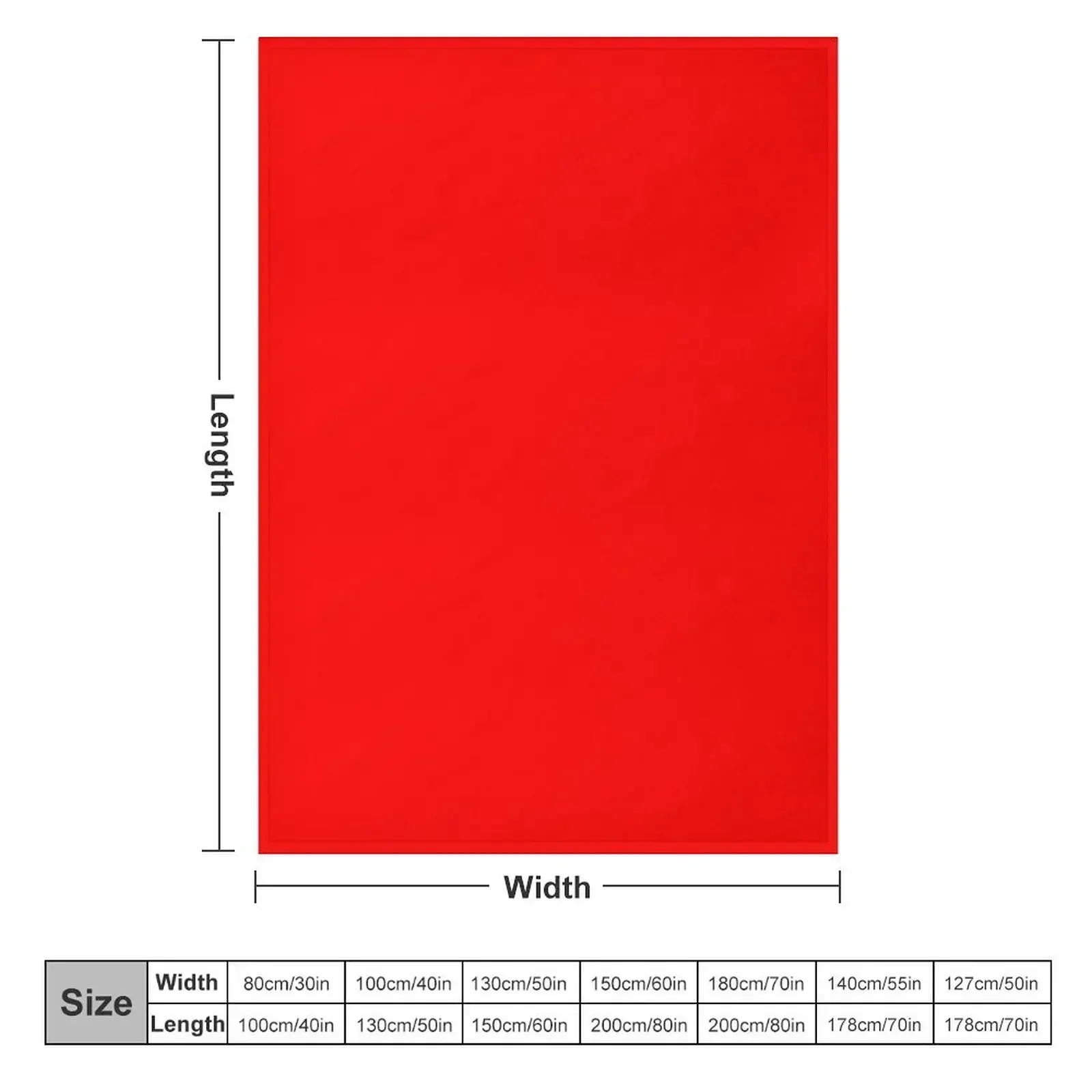 Solid Bright Red Throw Blanket couch cozy soft plush fuzzy picnic outdoor blanket