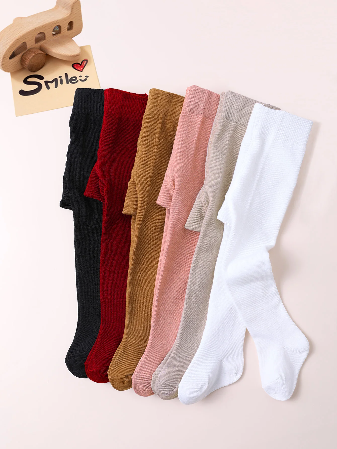 

0-72 Months Children's Solid Color Tights Toddler Pants Kids Leggings Baby Girls 6-Piece Pack Pantyhoses Infants Knitted Tights