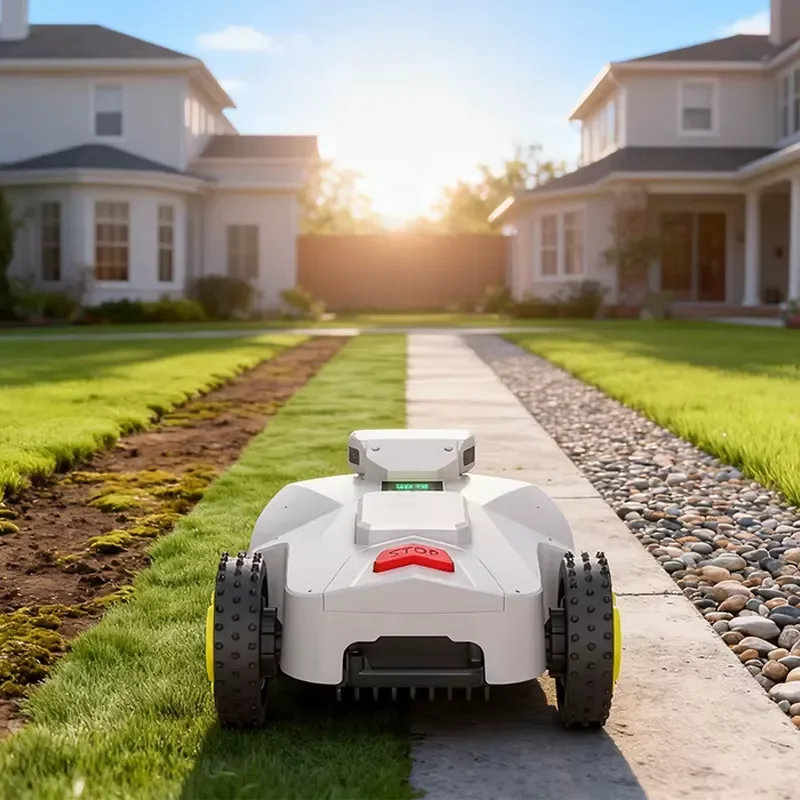 Smart GPS Robot Lawn Mower Wireless Boundary Free Automatic Grass Cutter for 1.5 Acre Garden Intelligent Navigation System