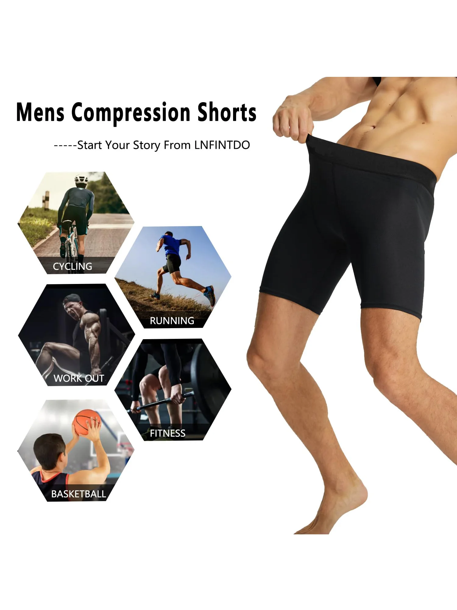 

Мужские компрессионные шорты, 3 шт., летние спортивные шорты из спандекса для бега, спортивное нижнее белье для тренировок, трусы-боксеры с защитой от натирания, размеры M-XL