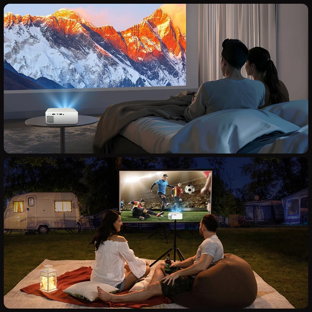 Touyinger L9 Proiettore portatile Full HD 800 ANSI Lumen Breve Raggio 4K Decodifica Android Smart TV Video Home Theater Mini Beam