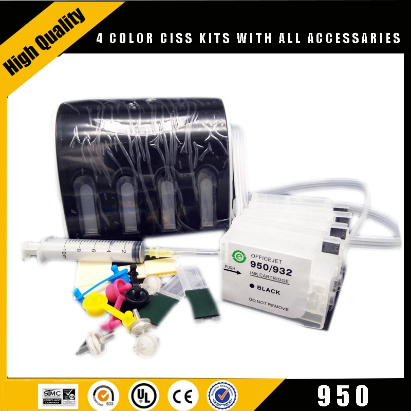 einkshop 4 Color CISS kits with all accessaries with ink tank for Epson/HP/Canon/Brother printer Continous ink supply system