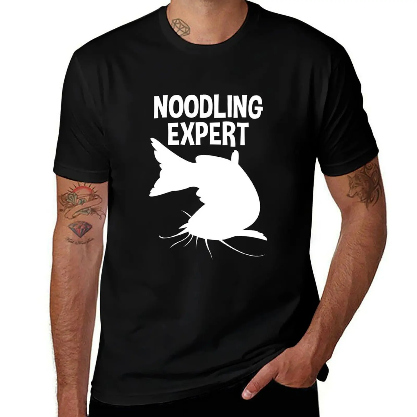

Noodling Expert Tee Shirt Catfish Fishing Hands Only T-Shirt man t shirt cotton high quality printed t shirts for man T-shirt